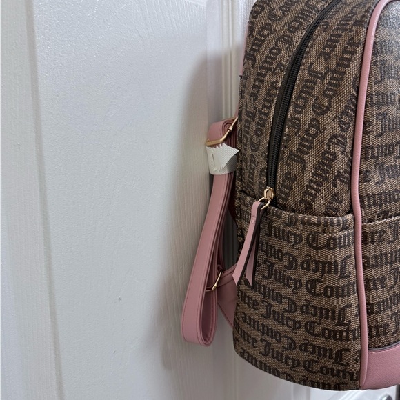 NWT Juicy Couture “Cool Collar” Full Sized Backpack, Pink and Brown - Picture 2 of 7